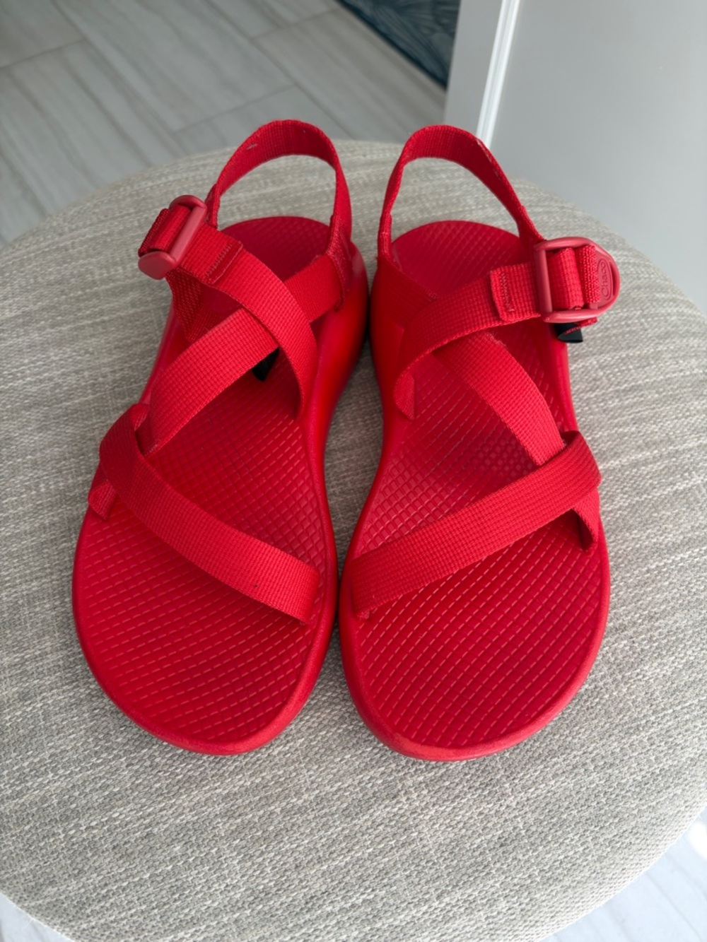 Rare Classic CHACO Red Monochrome Z/1 Sandals US 8